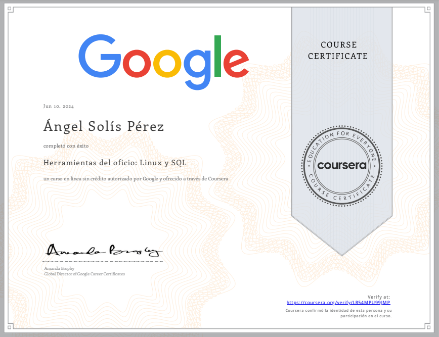Linux & SQL badge